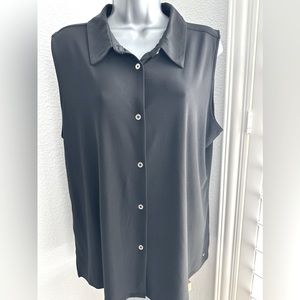 Tommy‎ Hilfiger black sleeveless blouse XL